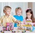 thumbnail image 7 of Open Box EXERCISE N PLAY 1294 Piece Friends Building Blocks Set Supermarket Hair Salon Toy for Girls 6-12, 7 of 7
