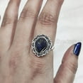 thumbnail image 4 of Natural Lapis Lazuli Ring, Rough Lapis Lazuli Ring, Afghani Lapis, Bohemian Ring, 925 Sterling Silver, Womens Ring, Christmas, Thanksgiving, Handmade, Statement Jewelry, Rough Gemstone Jewelry, 4 of 5