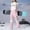 Pink, variant on Women's Ski Bibs Waterproof Snowboard Overalls Color Block Ski Pants Winter Fleece Lined Snow Suit with Pockets Adjustable Straps