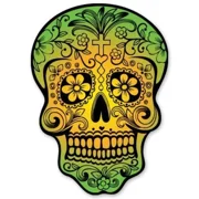 Sugar Skull Day Of The Dead Car Sticker Phone Decal Water Bottle Stickers Car Decals, Laptop Sticker
