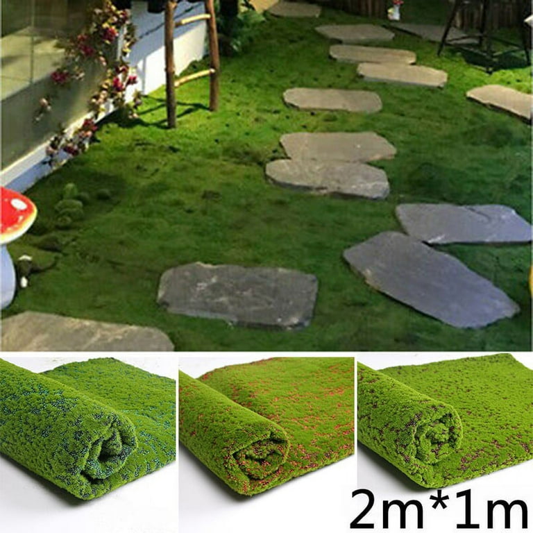 Ceise Artificial Moss Fake Green Plants Grass For Shop Patio Wall