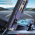 thumbnail image 6 of Moto G Power 2021 Case, with HD Screen Protector (Not Fit 2020/2022), Heavy Duty Shockproof Phone Cover with Magnetic Kickstand Ring for Motorola Moto G Power 2021, Blue, 6 of 15