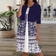 thumbnail image 3 of Conjunto de dos piezas de verano para mujer, cuello redondo, elegante, con tirantes, y cárdigan de media manga, conjunto de tops Wmkox8yi  bvn850, 3 of 4