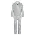 thumbnail image 4 of Dagegui Outfit Sets for Men Casual Striped Print Outfits Turndown Long Sleeve Shirts and Slim Fit Pants Trendy Party Set Clothes Today Clearance White 3XL, 4 of 5