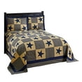 thumbnail image 3 of Better Trends Star Collection in Printed Americana Design 100% Cotton, Full/Double Bedspread Set, Blue Gold, 3 of 7