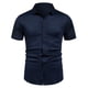 thumbnail image 2 of pstuiky Camisas casuales de manga corta para hombre, Camisa informal de negocios de color liso con solapa y botones de manga corta para hombre camisas casuales para hombre xl, 2 of 6