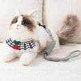 thumbnail image 4 of CSChome Dog Leash 1 Set Pet Traction Rope Stylish Knitted Cherry Trim Plaid Print Dog Leash Durable Traction Supply, 4 of 7