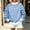 Sky Blue, variant on Sevevn Women's Oversized Striped French Terry Pullover Sweatshirt Long Sleeve Casual Fall Winter Trendy Outfits Tops 2026