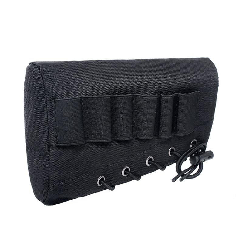 Nylon Portable Adjustable Tactical Butt Stock Rifle Cheek Rest Pouch Green Black 