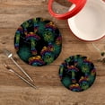 thumbnail image 2 of GZHJMY Magic Mushrooms Placemats Set of 2, Woven Washers, Cotton, Round Large Pot Holder, Heat Resistant, for Pot Countertops, 2 of 7