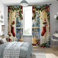 thumbnail image 2 of WNOOHIY Christmas Wreath Stocking Gift Pattern Decorative Curtains for Living Room Bedroom, Set of 2 Panels, 2 of 8
