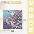 thumbnail image 2 of Dreamtimes 5 PCS Winter Snowy Birds Baby Muslin Washcloths, Christmas Berries Face Towel Burp Cloths Ultrasoft Absorbent Cotton Bath Wipes Towels for Newborn Boys Girls, 2 of 7