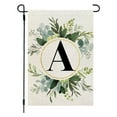 thumbnail image 2 of Loyerfyivos Alphabet A-Z Garden Flag, 12x18 inches, Linen Outdoor Reversible Garden Flag, Last Name Initials Outdoor Decorative Flag for Patio, Porch, Balcony (Flag Pole Not Included), 2 of 8