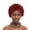 Burgundy, variant on African-Style Hand-Embroidered Braided Turban Headwrap with Sequin Bead Trim for Women