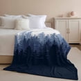 thumbnail image 2 of Throw Blanket for Couch Forest Tree Soft Fleece Flannel Blankets Cozy Lightweight Blanket for Home Sofa Living Room Misty Forest Silhouette Nature Ombre Bed Throws 50" x 60", 2 of 9