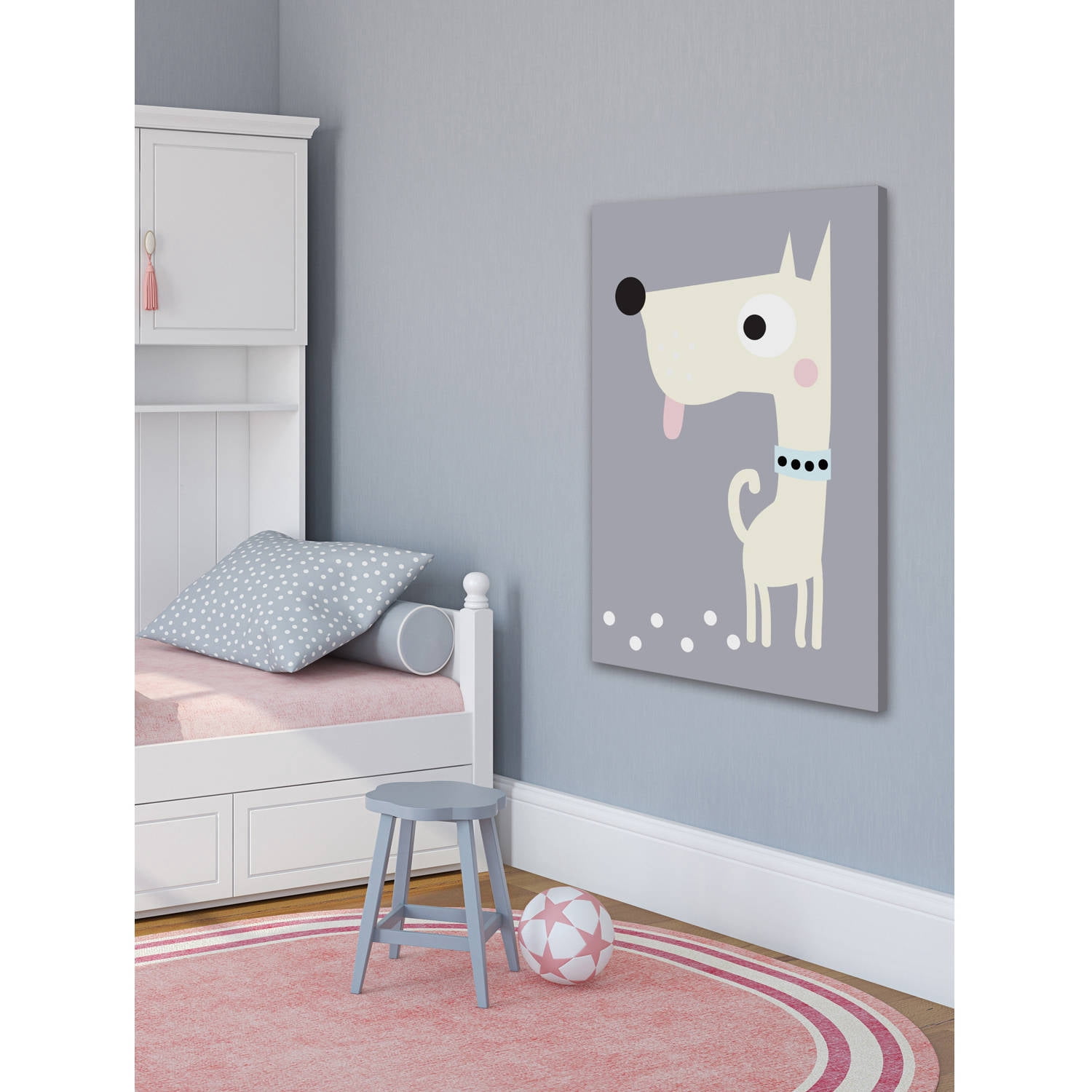 Marmont Hill "Yellow Puppy" by Katarina Snygg Painting Print on Wrapped Canvas