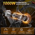 thumbnail image 3 of Movcan 26" Tires Adult Electric Bike, 750W Electric Commuter Bicycle, 48V 13Ah Removable Battery, 7 Speed Front Fork Suspension Mountain Bike UL2849, 3 of 9