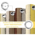 thumbnail image 4 of Fsddascl Yellow Brown Blackout Curtains for Bedroom/Living Room, Thermal Insulated Kitchen Curtains, Farmhouse Wood Grain Vintage Striped Grommet Darkening Window Treatment Drapes 52"x72"x2, 4 of 6