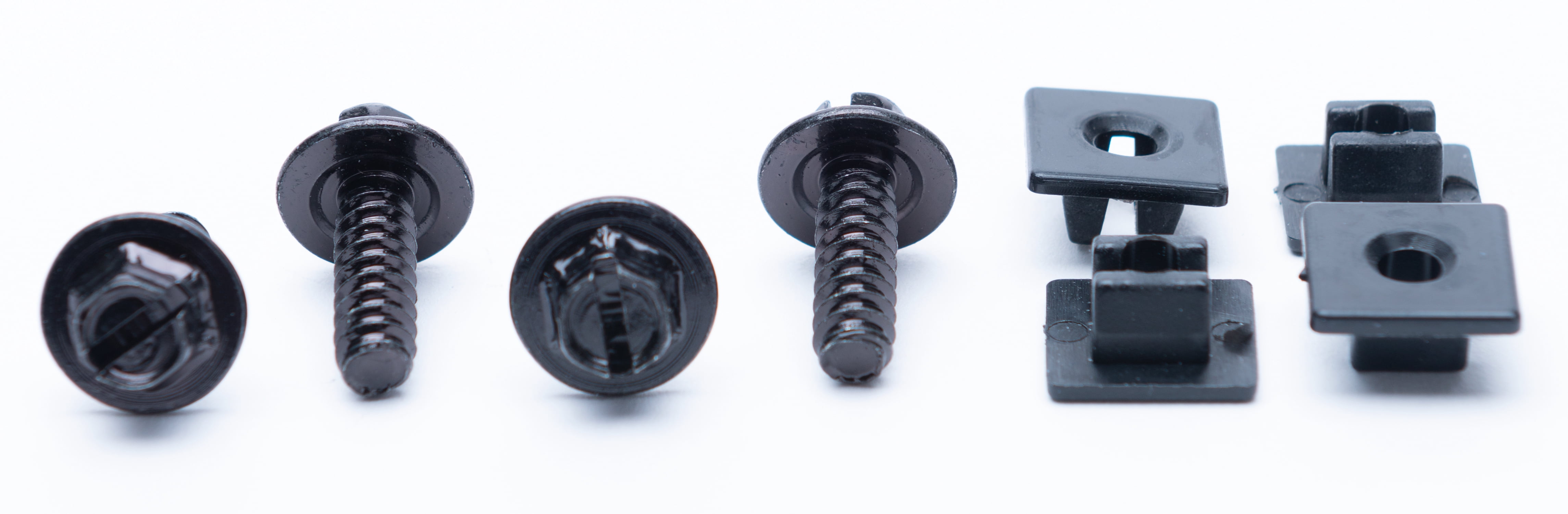 Auto Drive 8 Piece OEM Automotive License Plate Fasteners Black, 93371W