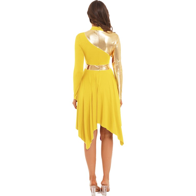 gold church dress Elite Champagne Suit 5973C-Gold This Diana Couture 9066 church ensemble features a refined solid sheath dress complemented by an elegant patterned duster ORIDOOR Girls Praise Dance Dress