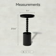 thumbnail image 5 of COZAYH Wood Pedestal End Table, Modern Drink Table with Base, Round Martini Table for Small Space Living Room, Bedroom, Black, Round, 5 of 7