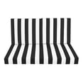 thumbnail image 2 of Olurrisa 48" Outdoor Loveseat Cushion Set, Black White Water-Resistant Polyester with 28D Foam for Patio Furniture (1 Seat + 2 Backs), 2 of 11
