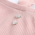 thumbnail image 5 of PEACNNG Newborn Baby Summer Bodysuits, Solid Cotton Ribbed Shorts Boys Girls Clothes Style Elastic Waist Suspender Shorts, 5 of 5