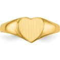 thumbnail image 5 of 14K Yellow Gold 7.5X8.5mm Open Back Heart Signet Ring (Size 6) Made In United States rs506, 5 of 6