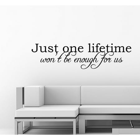 Just One Lifetime Vinyl Lettering Wall Decal Words Home Decor Won't Be Enough for Us Elegant Couples Decals Wedding Gifts Soul Mate Quote Love Newlyweds Marriage Art Sayings Letters Stickers