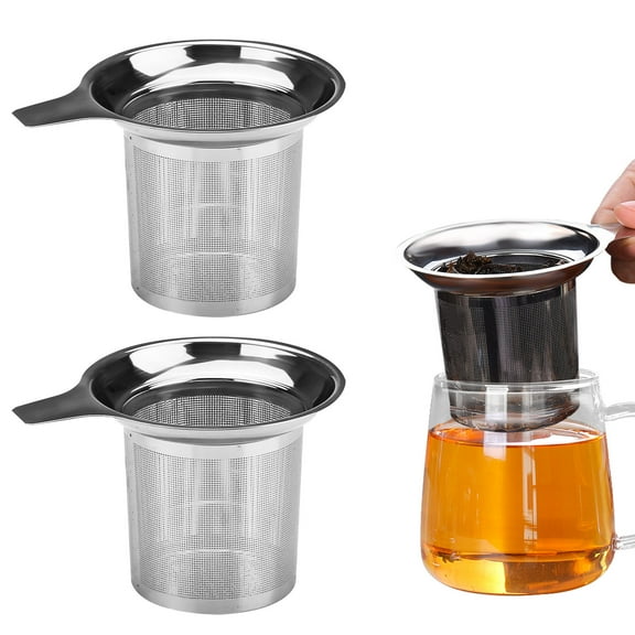 3 Pack Stainless Steel Tea Infuser, Fine Mesh Loose Leaf Tea Steeper Filter With Handle, Reusable Tea Strainer Holder Diffuser for Cup Pot Mug Glass