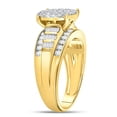 thumbnail image 2 of 10K Yellow Gold Round Diamond Oval Bridal Wedding Engagement Ring 1 Cttw, Womens Size: 5-10, 2 of 4