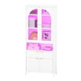 thumbnail image 3 of Dextrus 72" Tall Bookcases with LED Light& Drawers, 6 Tier Wooden Storage Bookshelf with Door, Display Cabinet, 3 of 10