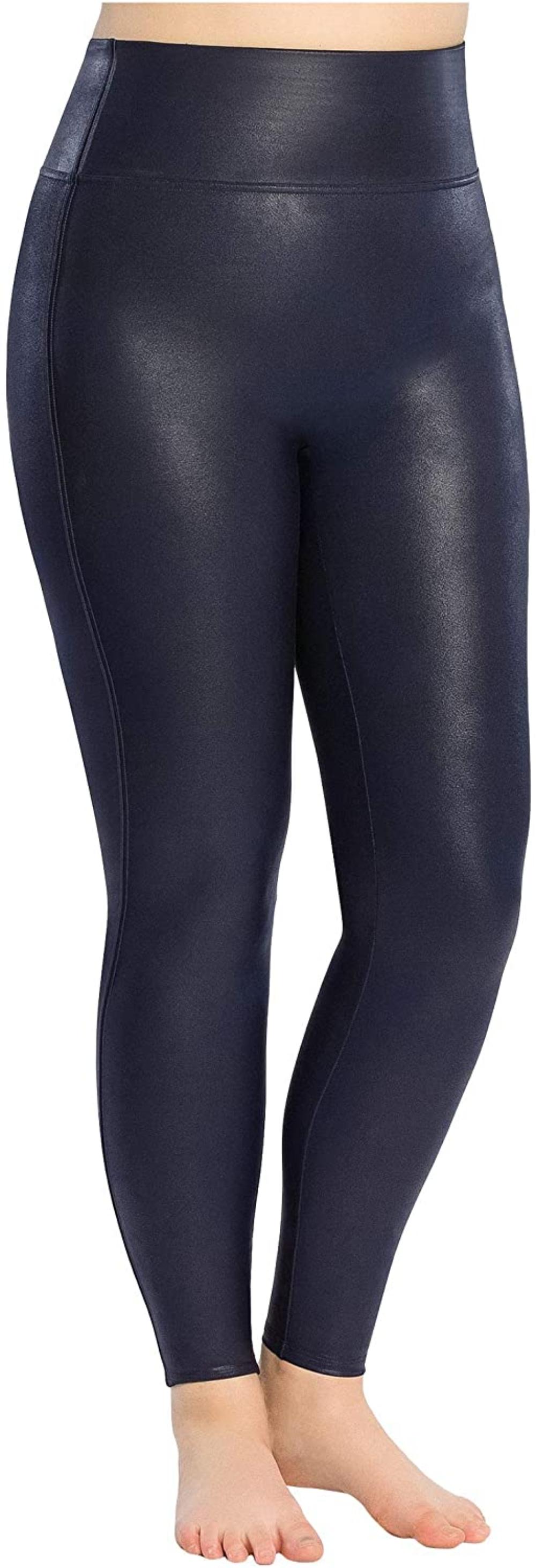 SPANX Faux Leather Leggings Night Navy 