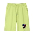 thumbnail image 5 of Kids Green 4th of July Outfit T-Shirt and Shorts Set, Patriotic American Flag Graphic Crew Neck Summer Cotton 2 Piece Clothing for Boys Girls Unisex,Size 7 T, 5 of 9