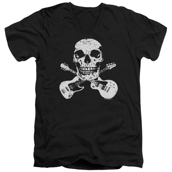 - Metal Head - Slim Fit V Neck Shirt - Small