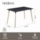 thumbnail image 3 of Mesa Rectangular Comedor Minimalista Estilo Nordico Moderna negro 6.49 pulg Pido Todo SO-MM1-01, 3 of 6