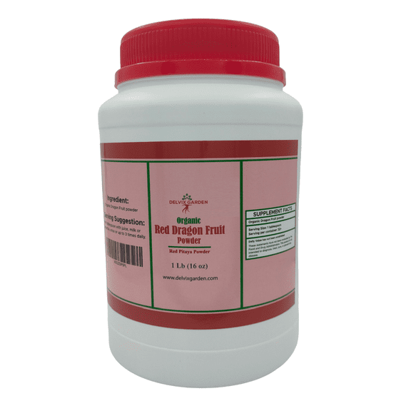 Dragon Fruit Powder 1 lb – Vibrant Pink Pitaya Powder Superfruit for Smoothies, Baking & Desserts
