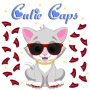 Cutie Caps 40 pack Medium Ruby Glitter Soft Nail Guard for Cat Paws / Claws