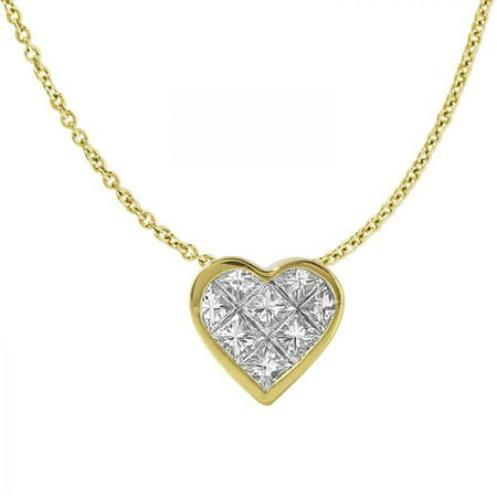 Ladies 1.18 Carat Diamond 18K Yellow Gold Necklace