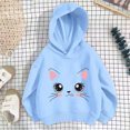 thumbnail image 3 of CONFREE Girls Hoodies Long Sleeve Hooded Sweatshirt for Girls Trendy Cute Cat Prints Fashion Preppy Pullover Tops, 3 of 3