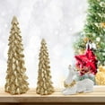 thumbnail image 6 of Slim Christmas Trees,Resin Christmas Tree Figurines, 3Pcs Table Top Christmas Tree, Small Christmas Tree Home Decor Figurine Set, Decorative Xmas Trees for Rustic Christmas Decor(Gold), 6 of 6