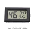 thumbnail image 4 of Injueey Mini termómetro digital LCD -50 ℃ ~ 80 ℃ Sensor de temperatura Negro Blanco Medidor multifuncional Modo de repetición Probador Type3 NO3, 4 of 6