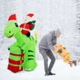 thumbnail image 3 of Costway 8FT Inflatable Christmas Santa Claus Dinosaur LED Lighted Decoration Gift Boxes, 3 of 11