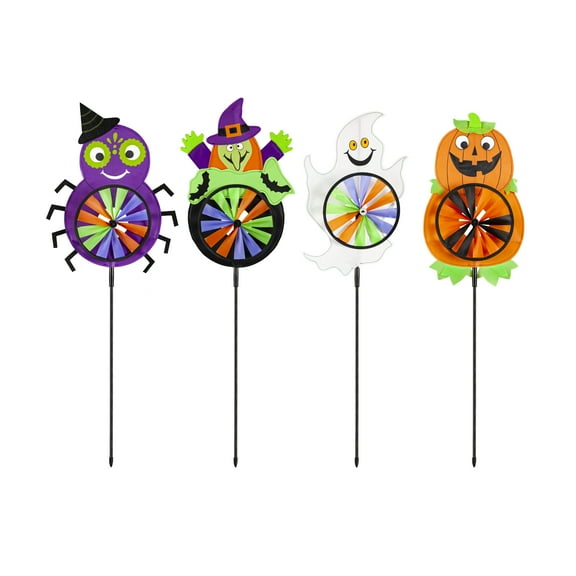 Halloween Icon Pinwheel Spinner, 4 Assorted