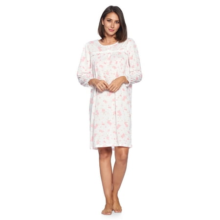 

Casual Nights Women s Pointelle Long Sleeve Nightgown