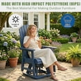 thumbnail image 5 of Mosbrisa HIPS Swivel Patio Glider, Poly Lumber All-Weather Resistant Outdoor Chair, Navy Blue, 5 of 7