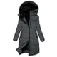 thumbnail image 1 of Parkas de manga larga de invierno para mujer, chaqueta de plumón alargada y gruesa de longitud media, abrigo para mujer, 1 of 8