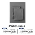 thumbnail image 2 of Mildly Queen Size Soft Bed Sheets Set, 1800 Thread Count, 22" Deep Pocket 4 packs, Soft Microfiber, Grey, 2 of 7