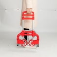 thumbnail image 4 of WoofPaw Folding Hand Truck , 200 lbs Capacity  Cart, Aluminum Portable Foldable Hand Cart with Retractable Handle, Ideal for Shoping, Office, Travel, Moving（Red）, 4 of 15