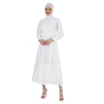 thumbnail image 2 of Off White - Crew neck - Fully Lined - Modest Dress - Refka, 2 of 5